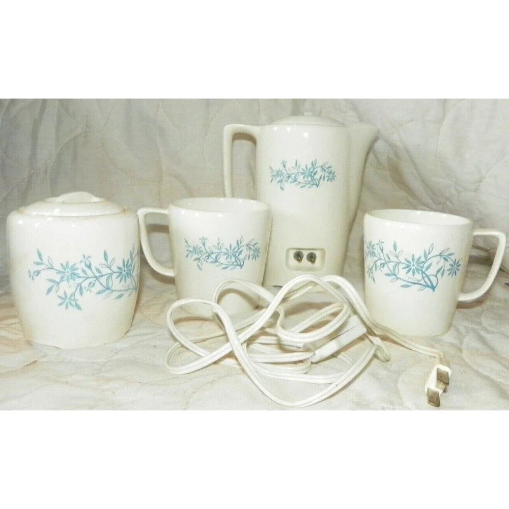 Vintage Rare Rossini Travelers Coffee Kit Original Box Tea‎ Pot Art Deco WORKING